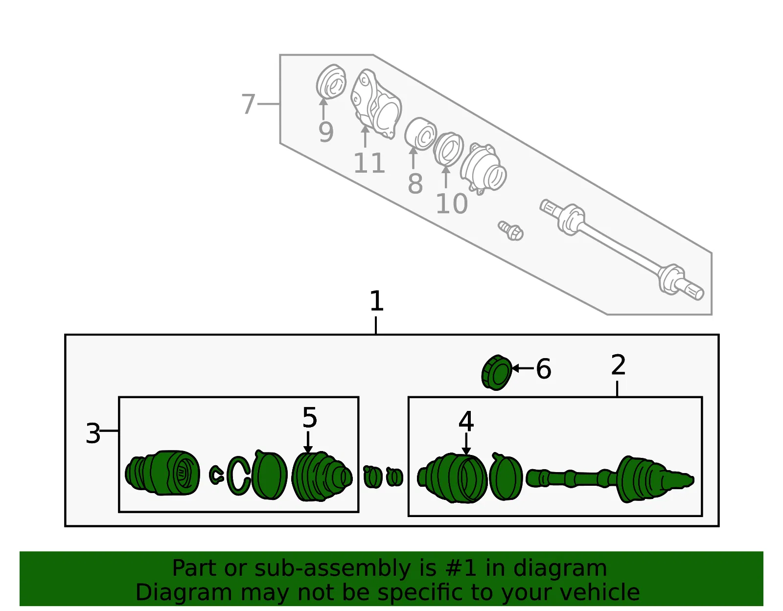 Axle Assembly - Mazda (gr052550xrmf) - view 2
