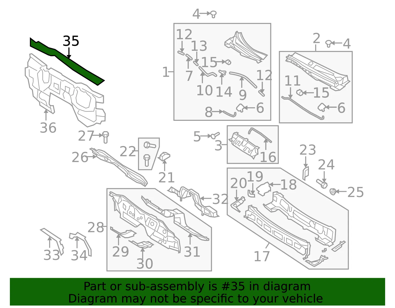 Engine Compartment Insulation - Mazda (gs3l68611) - view 2