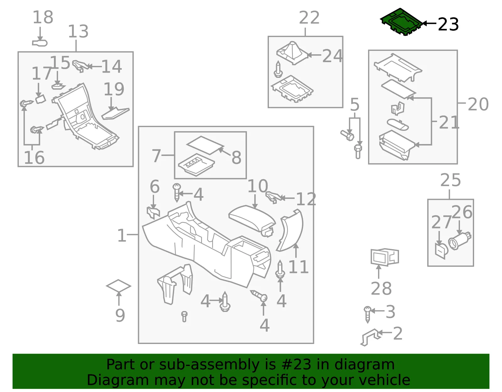 Automatic Transmission Shift Cover Plate - Mazda (gs3m64430b02) - view 2