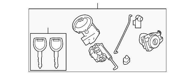 Cylinder & Keys - Mazda (gs3n09010d)