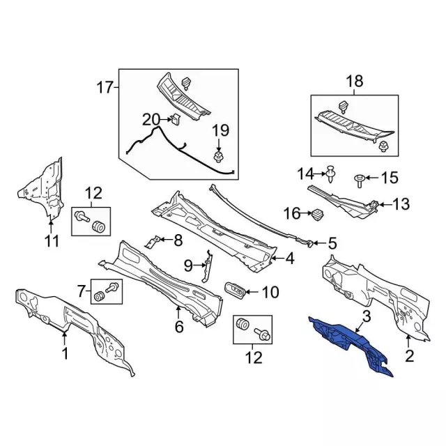 Engine Compartment Insulation - Ford (hc3z2501588e) - view 2