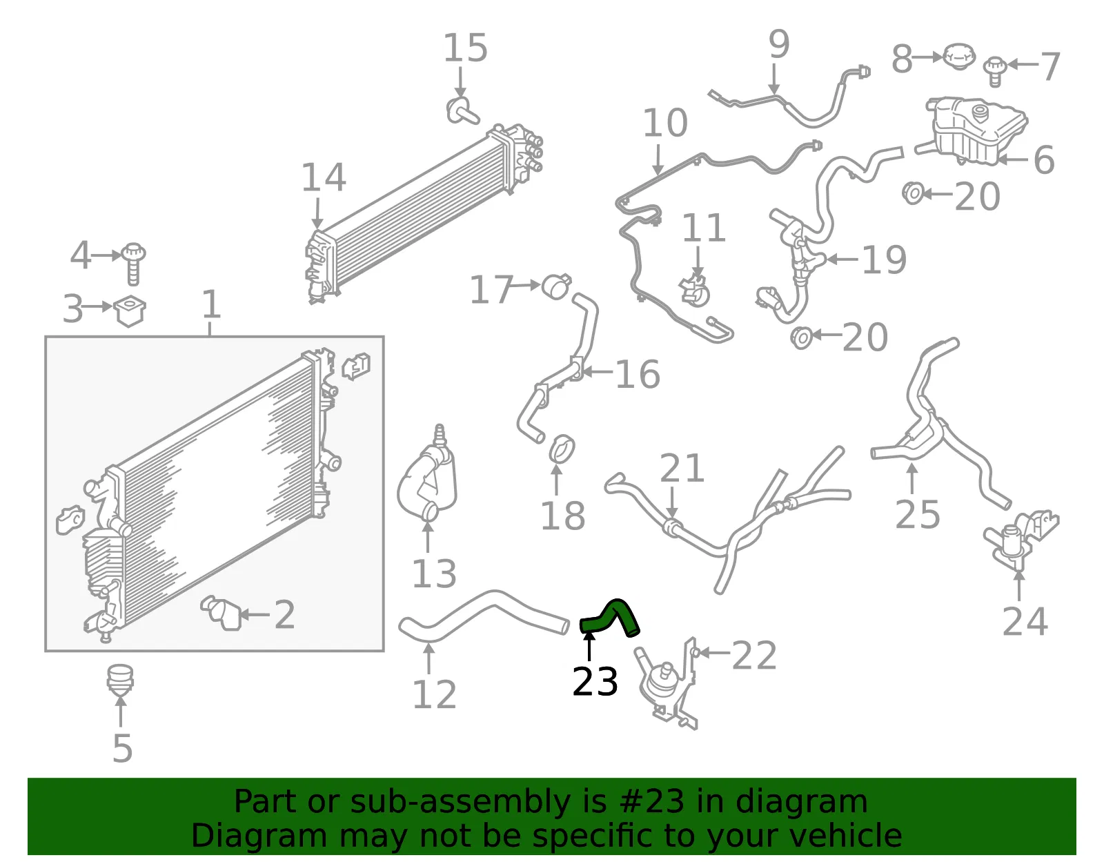 Engine Coolant Hose - Ford (hs7z8a577a) - view 5