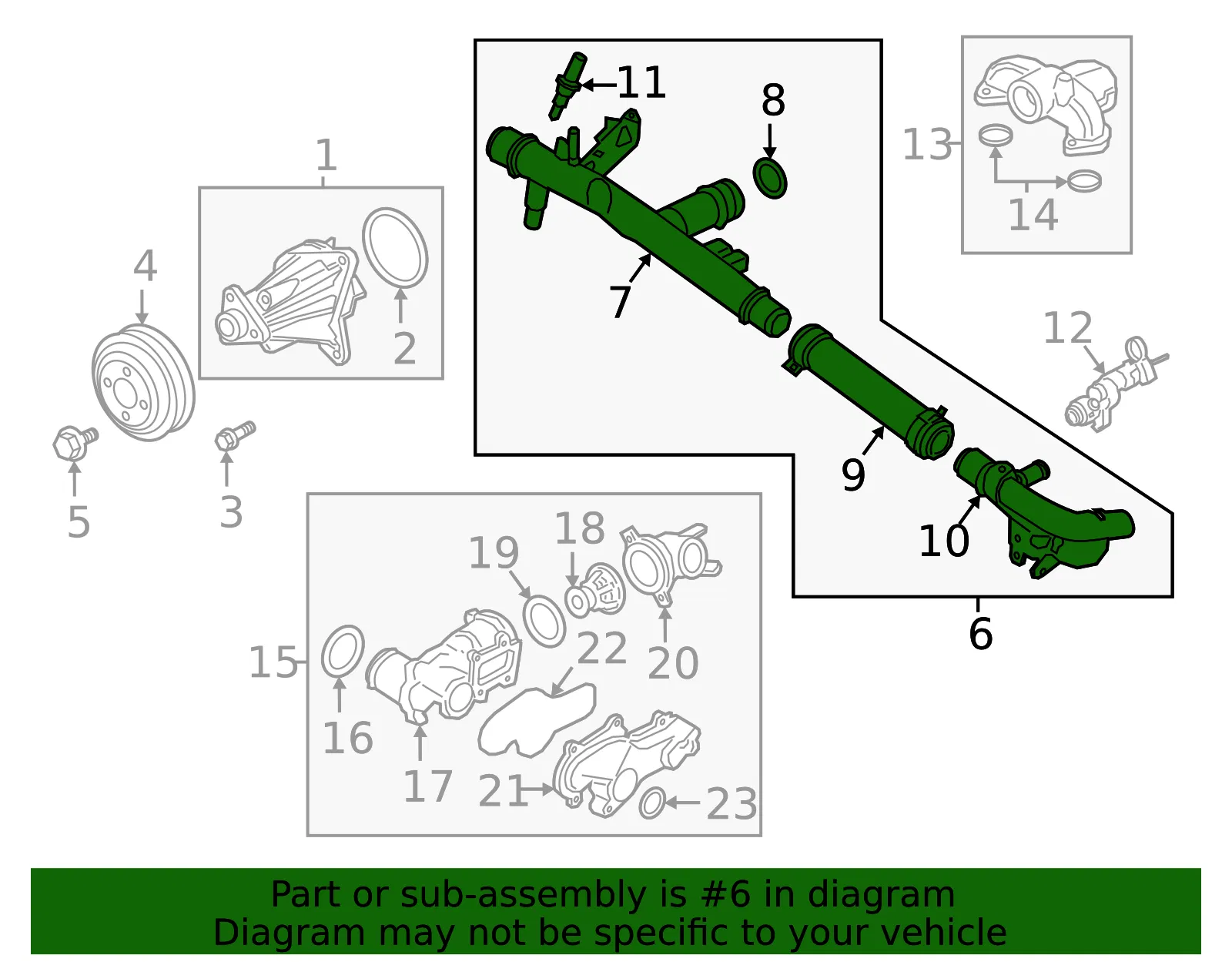 Engine Coolant Pipe - Ford (jl3z8555c) - view 7