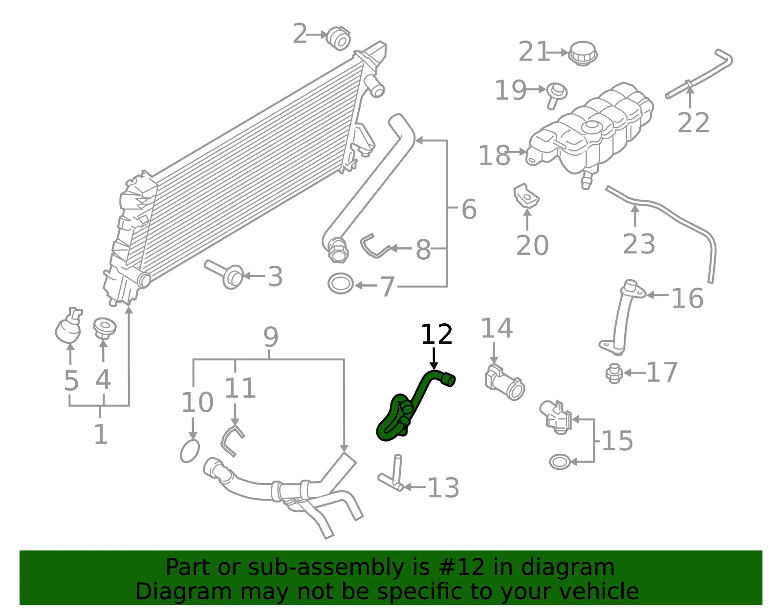 Engine Coolant Hose - Ford (jl3z8a577a) - view 5