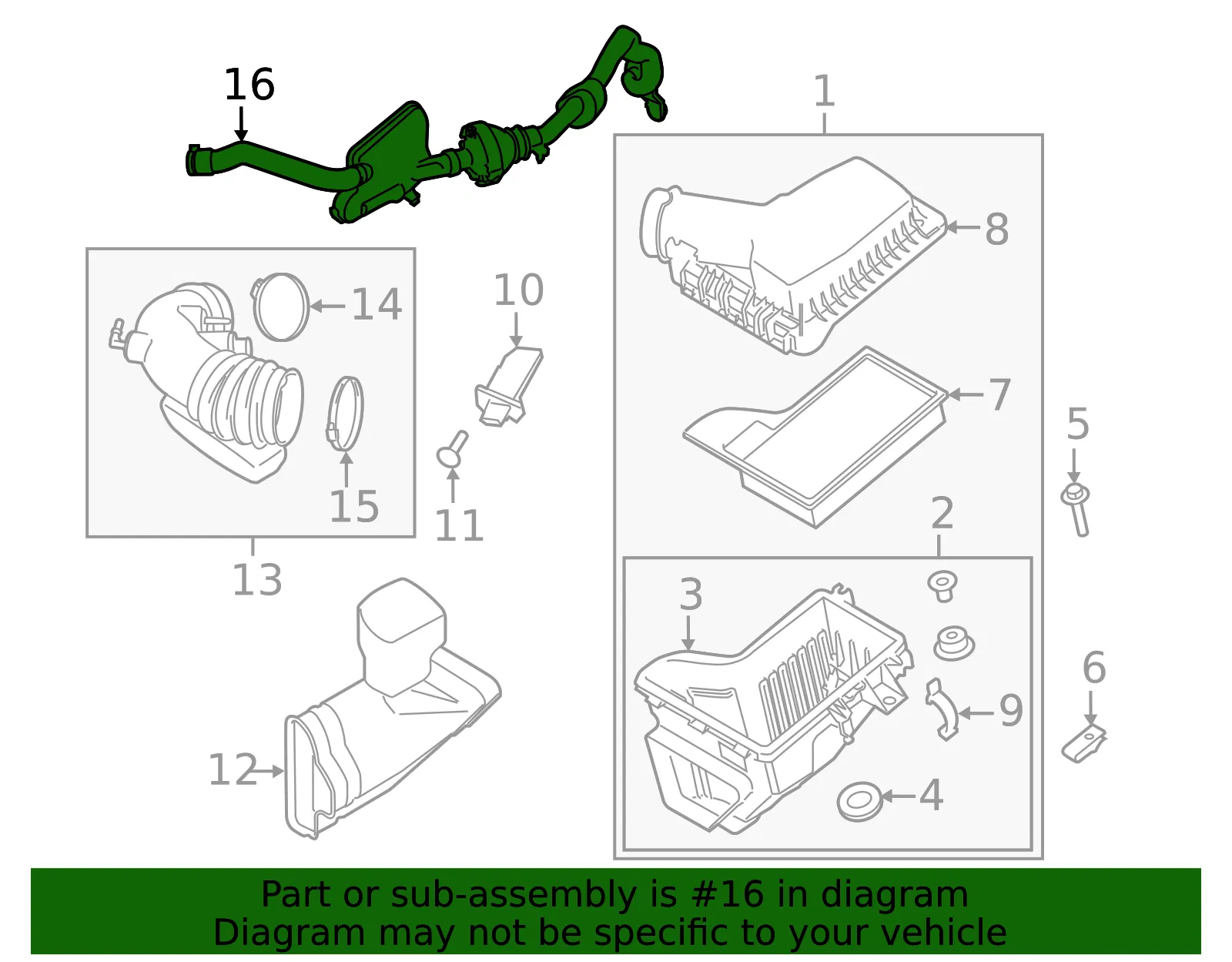 Engine Air Intake Resonator - Ford (jr3z9p437d) - view 2