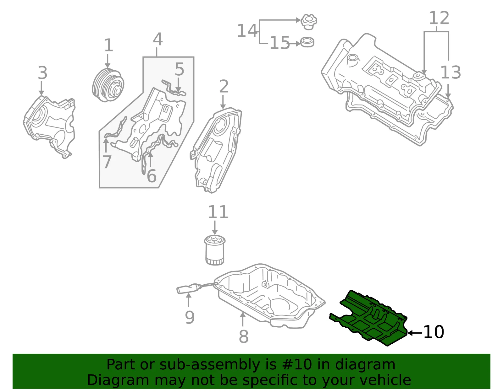 Oil Pan Baffle - Mazda (k80110402b) - view 2