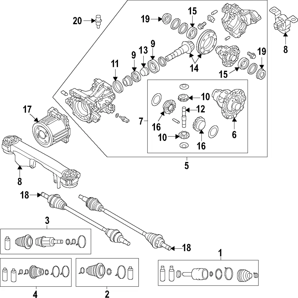 Differential Pinion Bearing - Mazda (ka0427220)