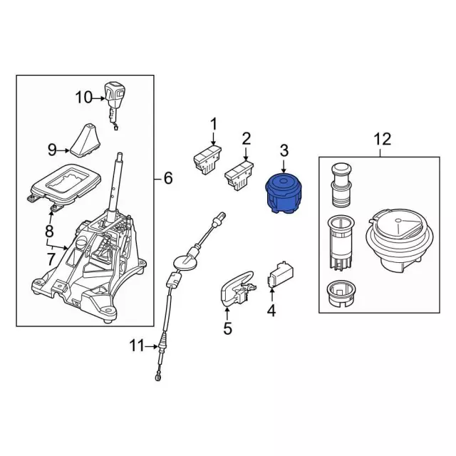 Transfer Case Switch - Ford (kb3z14b166ac) - view 3