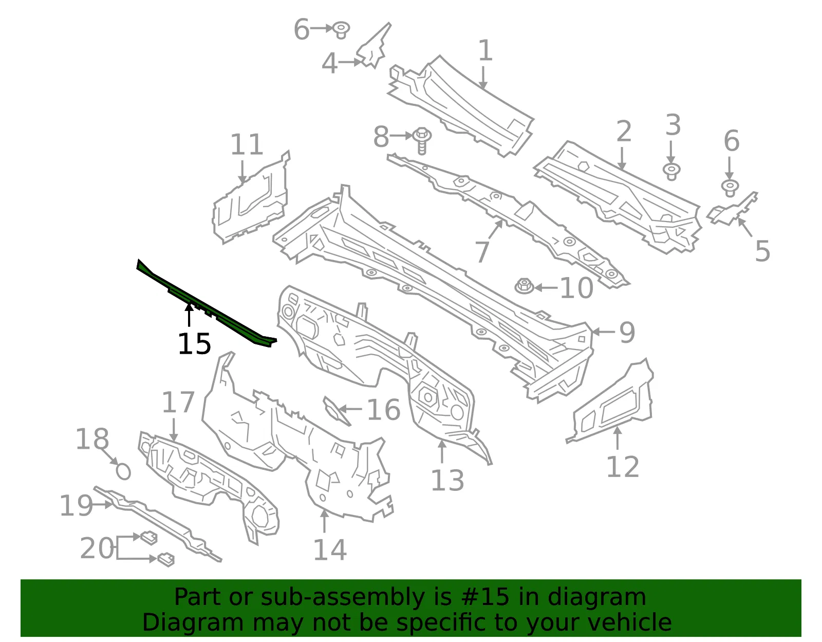 Engine Compartment Insulation - Ford (kb3z21020a42a) - view 2