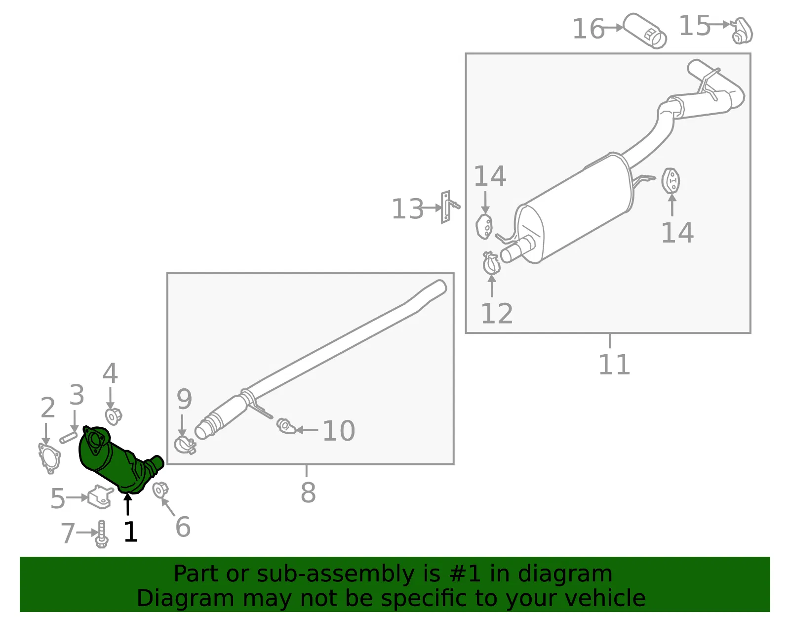 Catalytic Converter - Ford (kb3z5e212f) - view 8