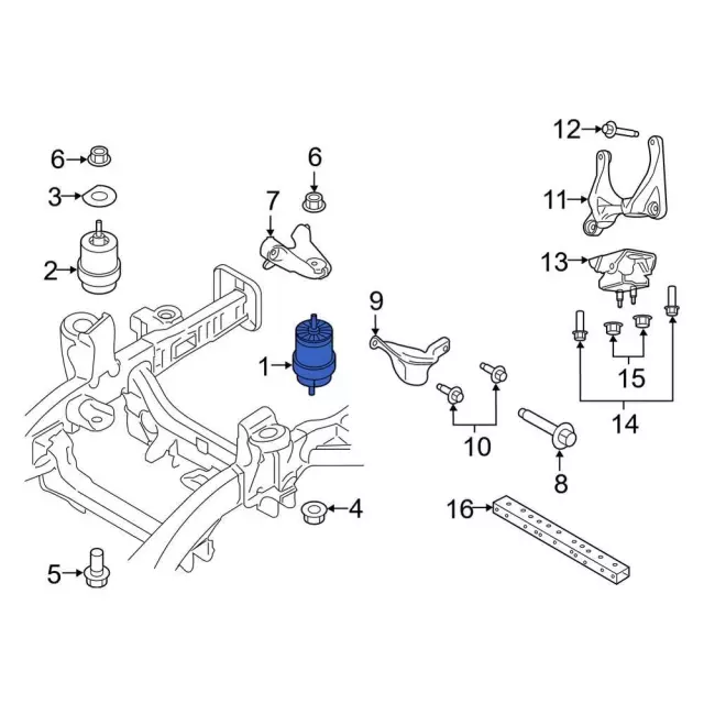 Engine Mount - Ford (kb3z6038f) - view 3