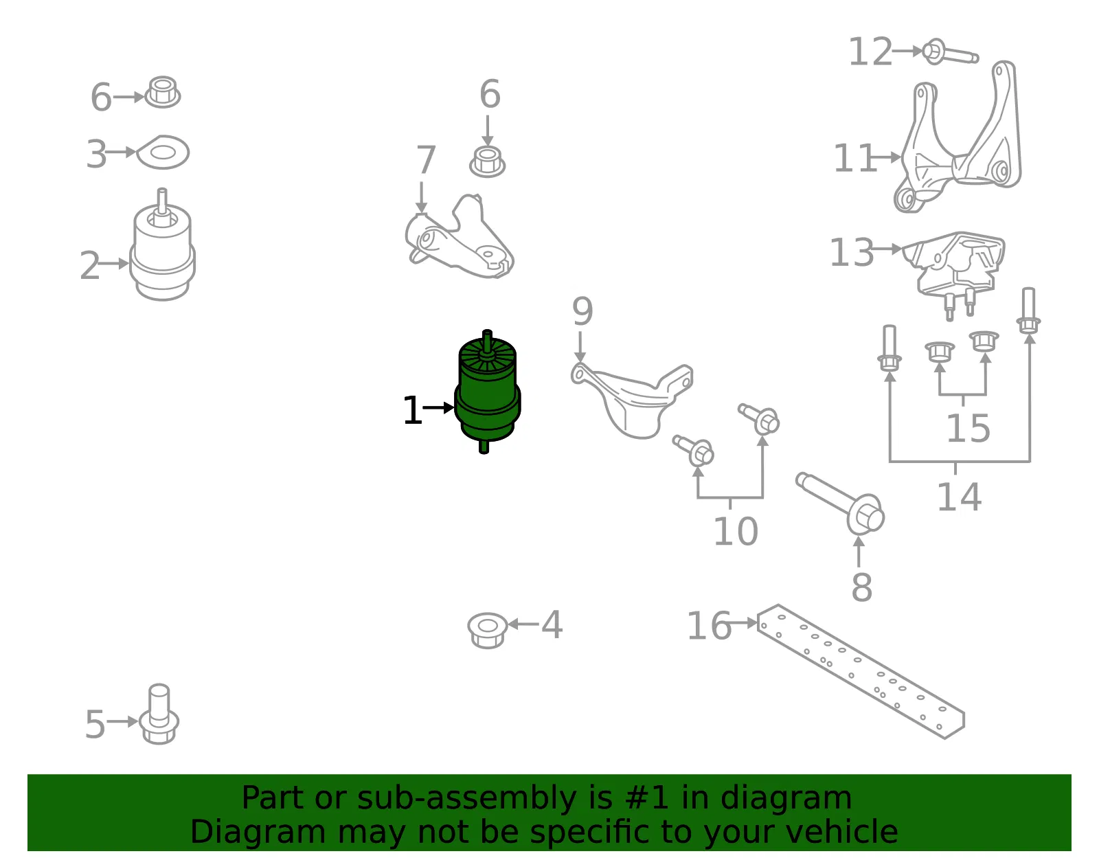 Engine Mount - Ford (kb3z6038f) - view 6
