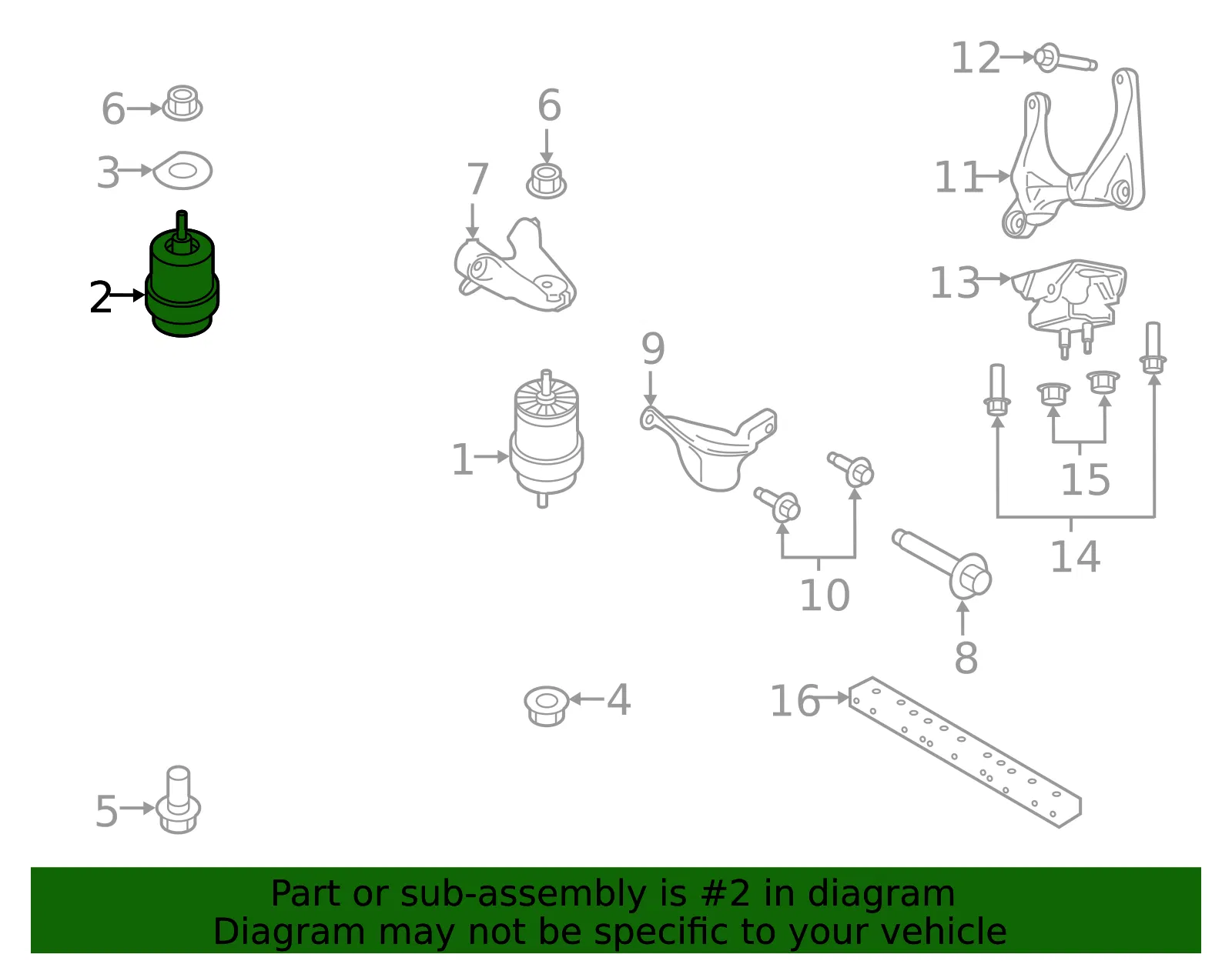 Engine Mount - Ford (kb3z6038j) - view 4