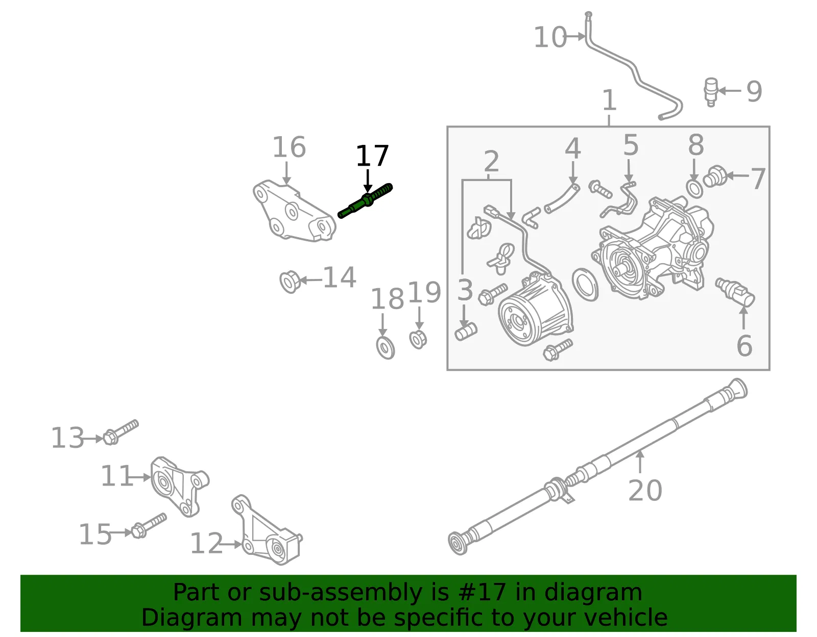 Differential Mount Stud - Mazda (kd3528116a) - view 2