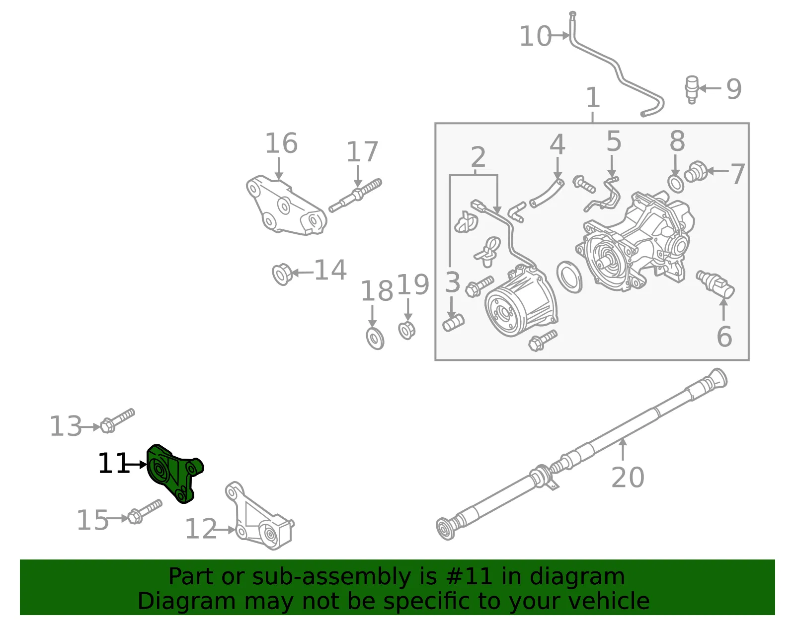 Differential Mount - Mazda (kd352868xa) - view 2
