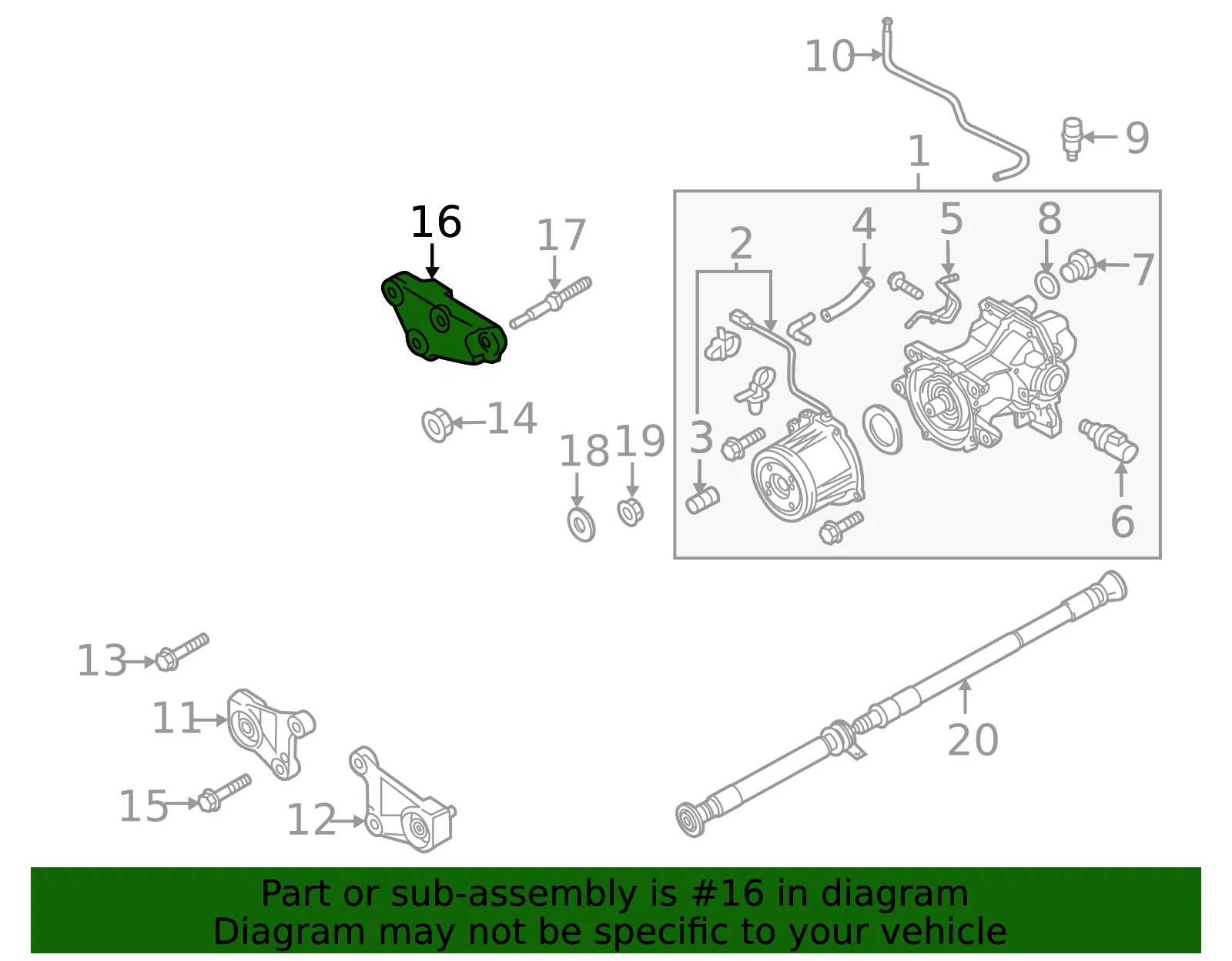 Differential Mount - Mazda (kd3528691a) - view 2