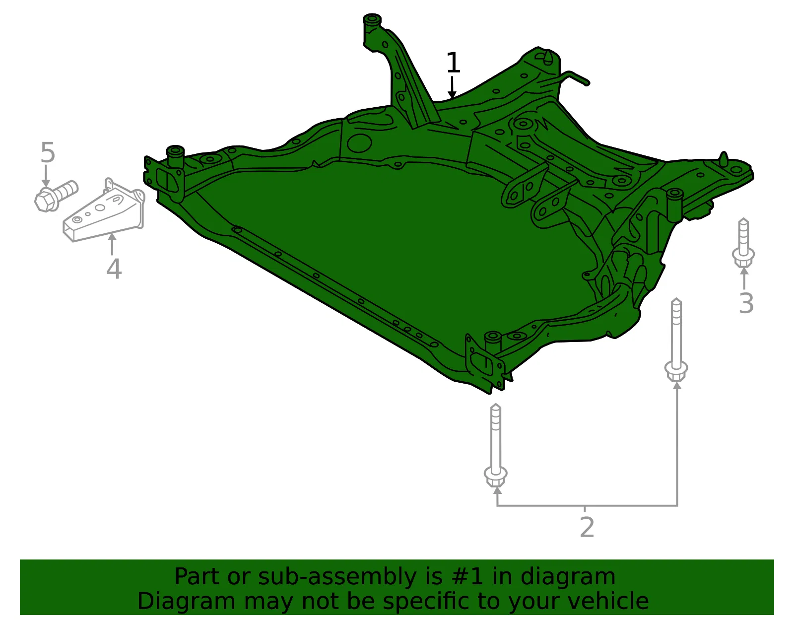 Engine Cradle - Mazda (kd353480xg) - view 2
