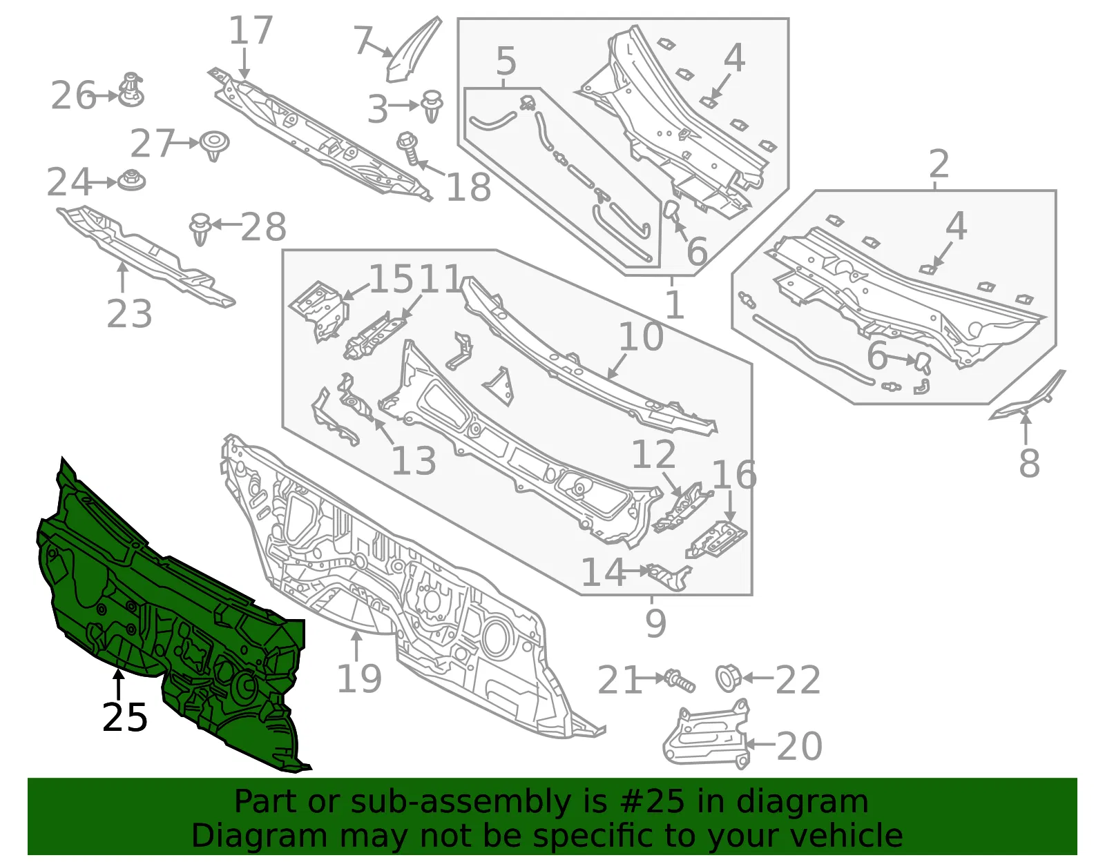 Engine Compartment Insulation - Mazda (kd456863xc) - view 2