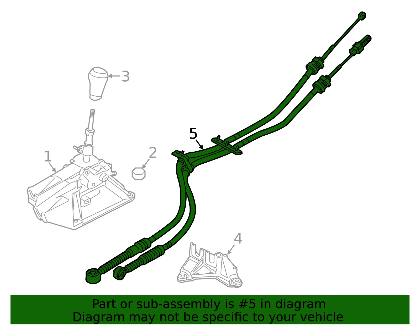 Manual Transmission Shift Cable - Mazda (ke4046500b) - view 2
