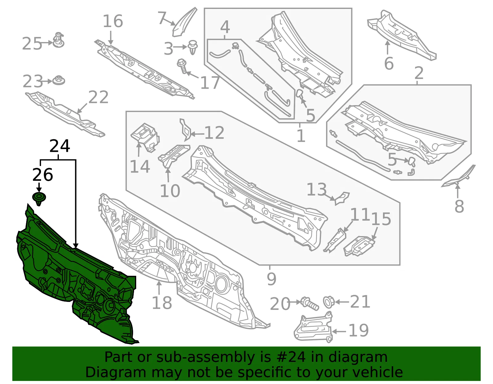 Engine Compartment Insulation - Mazda (kl3b6863x) - view 2