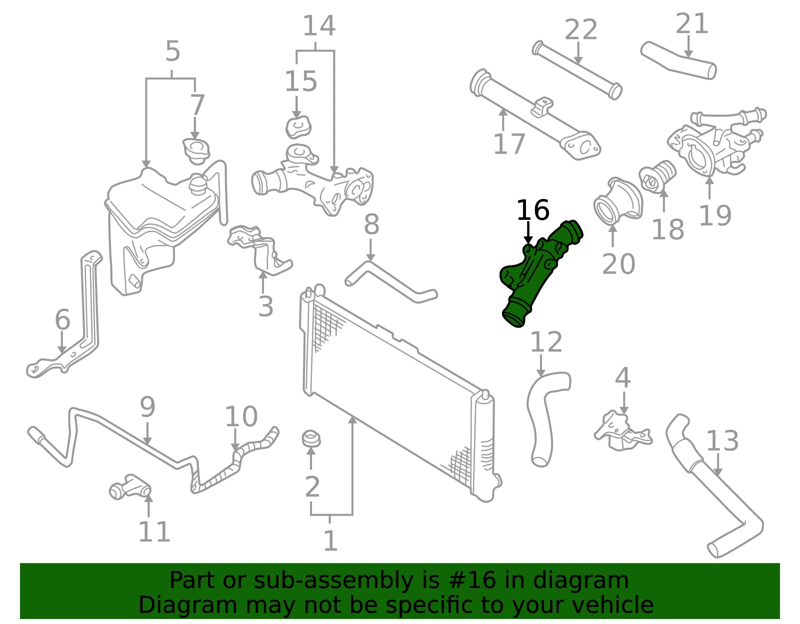 Engine Coolant Pipe - Mazda (klg5199f0) - view 2