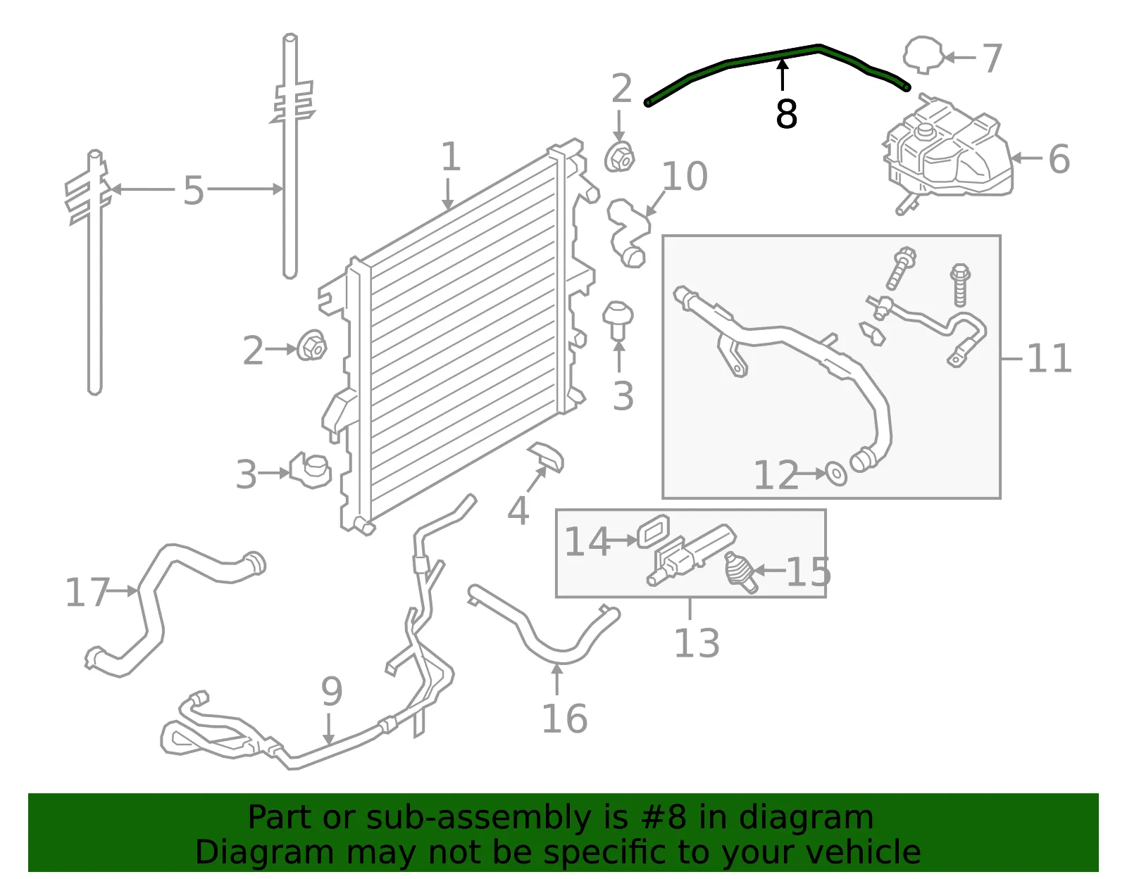 Motorcraft Engine Coolant Overflow Hose - Ford (km7258) - view 5