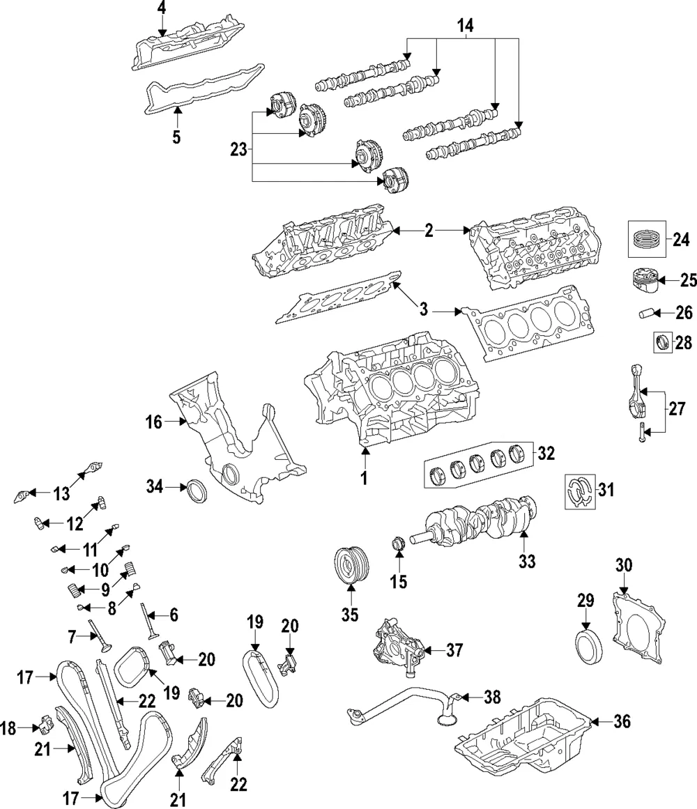Engine Camshaft - Ford (kr3z6250d) - view 2