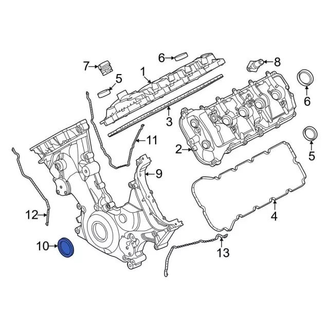 Engine Crankshaft Seal - Ford (kr3z6700b) - view 3