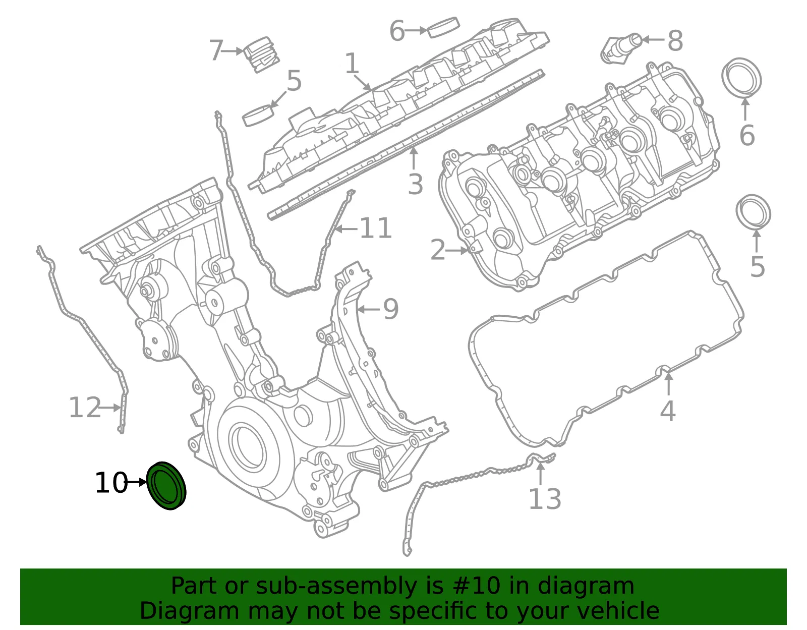 Engine Crankshaft Seal - Ford (kr3z6700b) - view 5