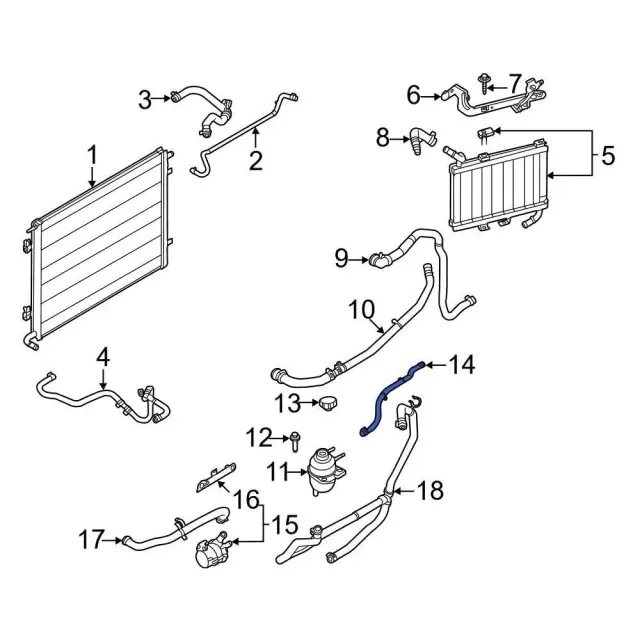 Engine Coolant Overflow Hose - Ford (kr3z8075b)