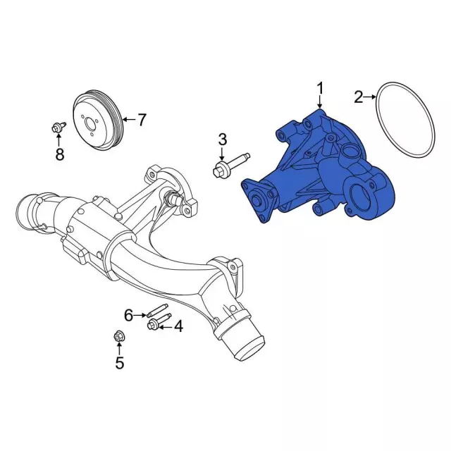 Water Pump - Ford (kr3z8501a) - view 2