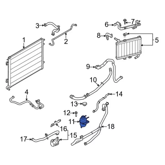 Engine Coolant Reservoir - Ford (kr3z8a080b) - view 4