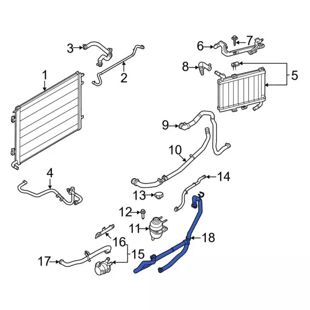Engine Coolant Pipe - Ford (kr3z8d031a) - view 2