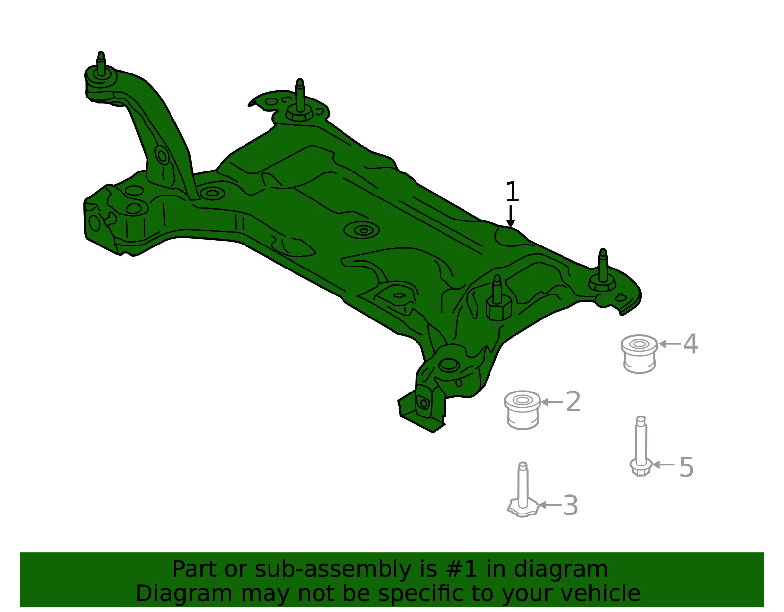 Engine Cradle - Ford (kv6z5019b) - view 3
