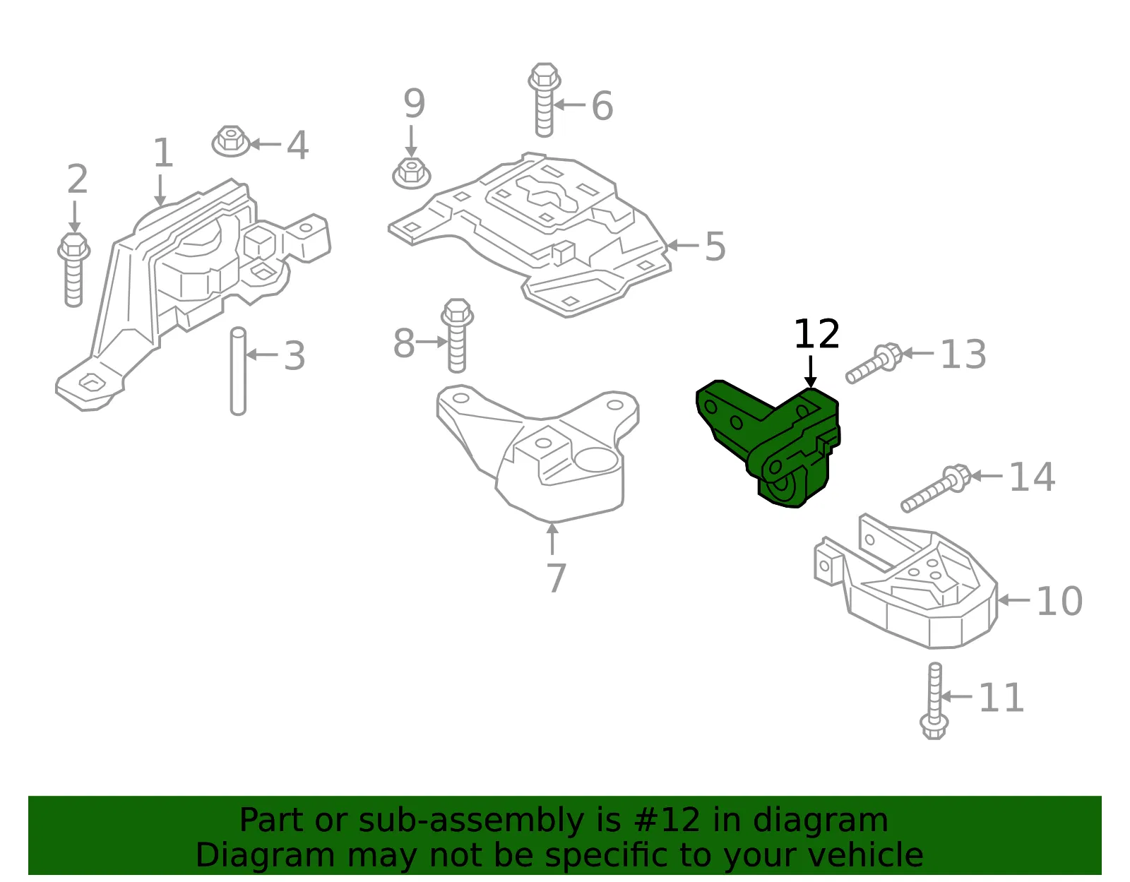 Engine Mount Bracket - Ford (kv6z6e042c) - view 7