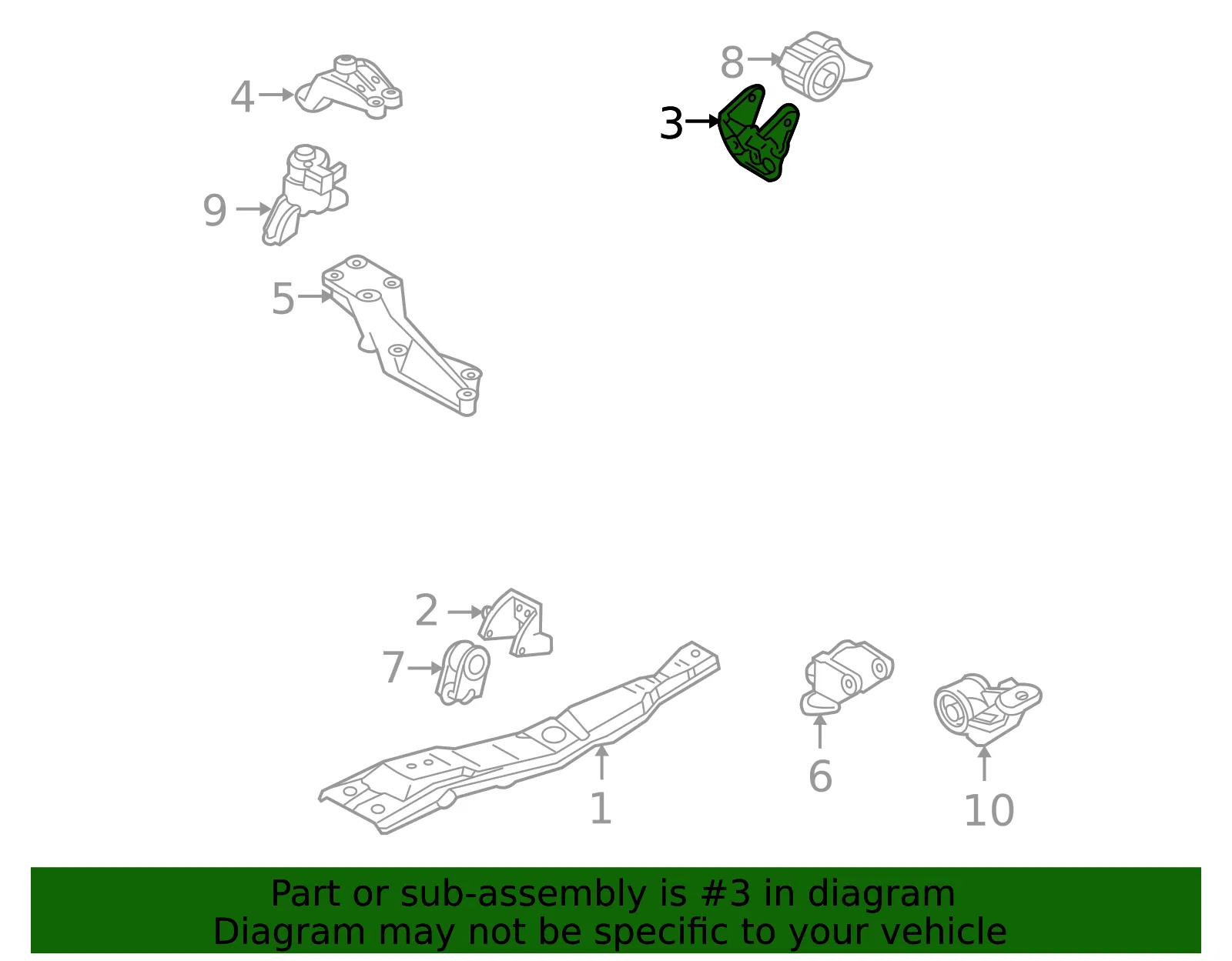 Engine Mount Bracket - Mazda (l11639011) - view 2