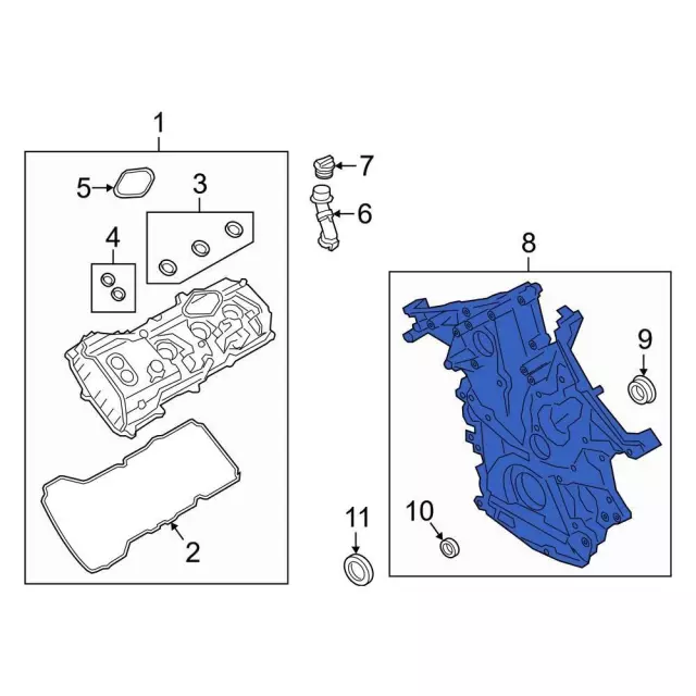 Engine Timing Cover - Ford (l1mz6019c) - view 2