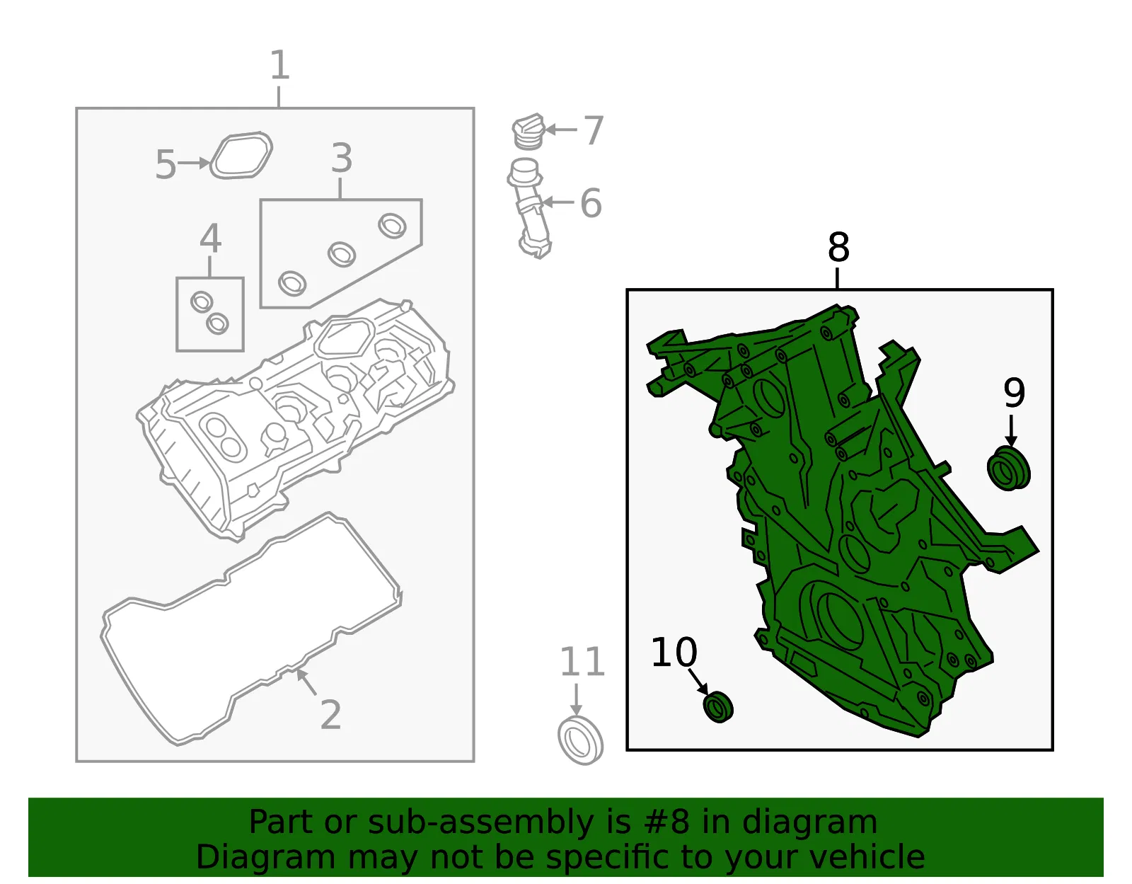Engine Timing Cover - Ford (l1mz6019c) - view 4