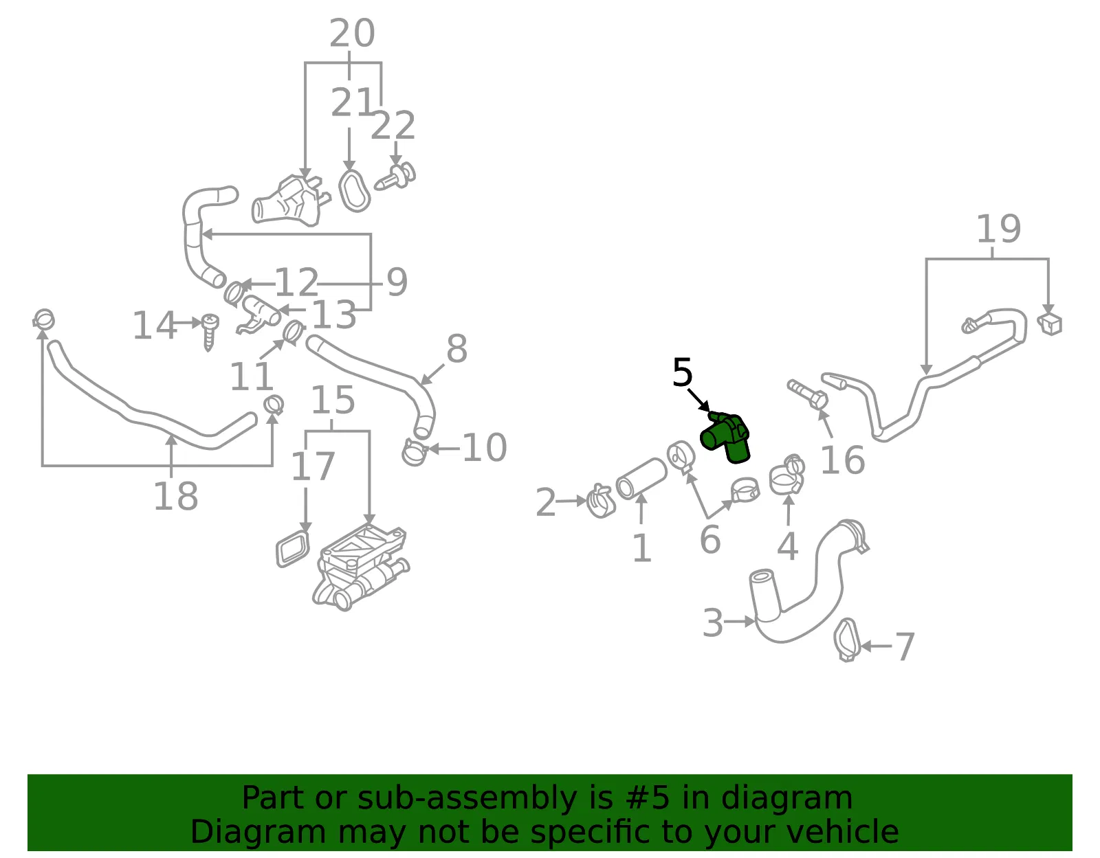 Engine Coolant Pipe - Mazda (l55515191) - view 2