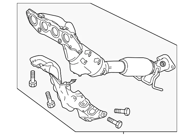 Catalytic Converter With Integrated Exhaust Manifold - Mazda (l5722050x)