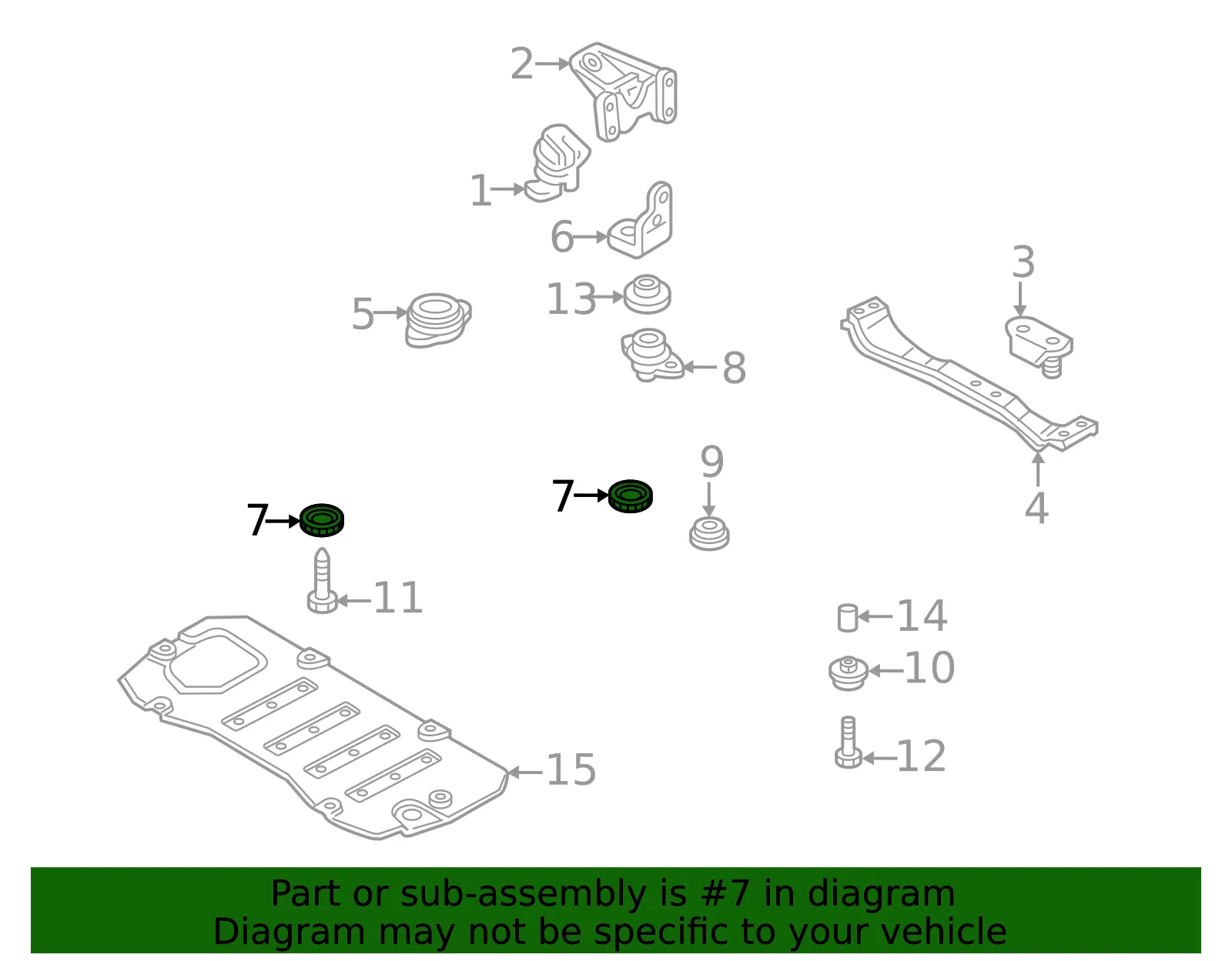 Differential Mount Lower Insulator - Mazda (la1239550) - view 2
