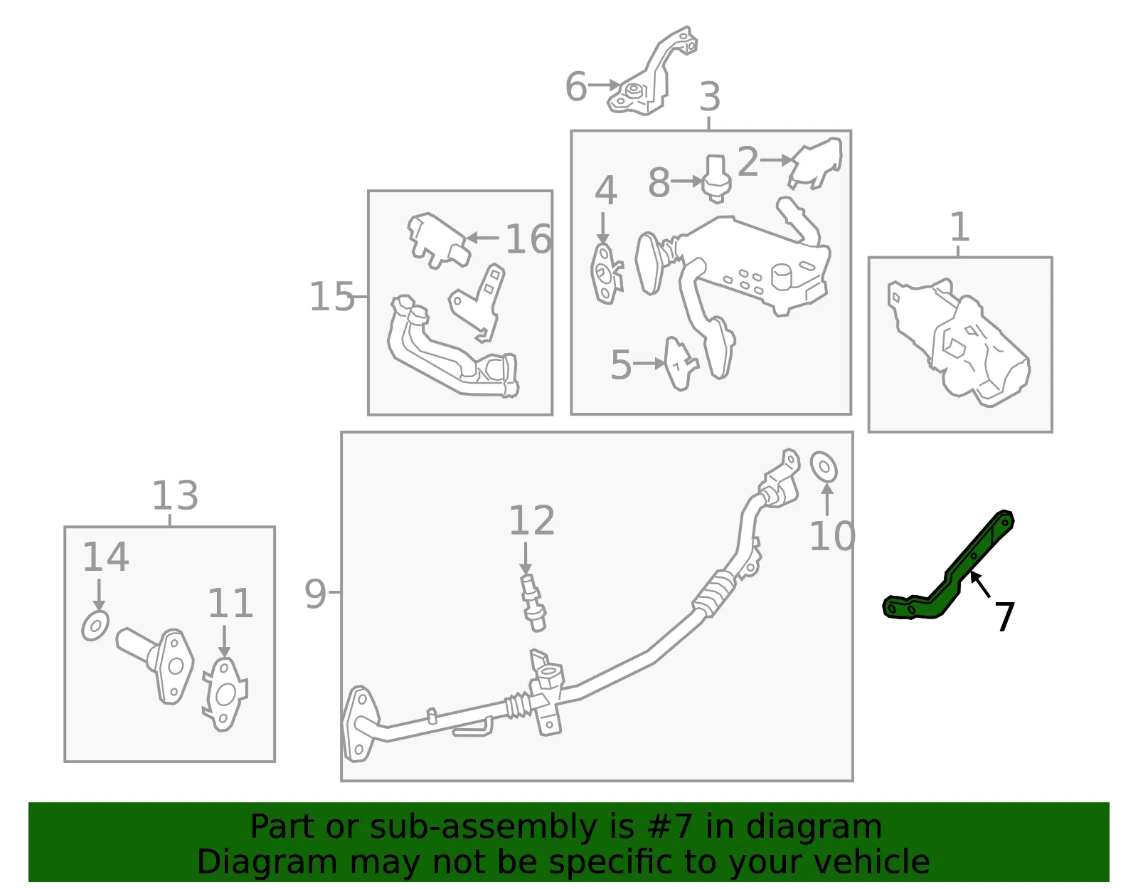 Exhaust Gas Re-Circulation (Egr) Cooler Bracket - Ford (lb5z9f465a) - view 4