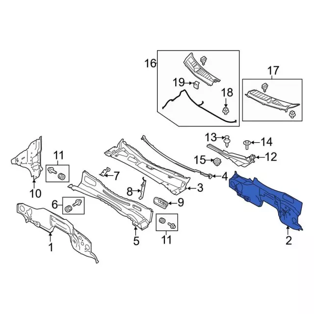 Engine Compartment Insulation - Ford (lc3z2501670c)