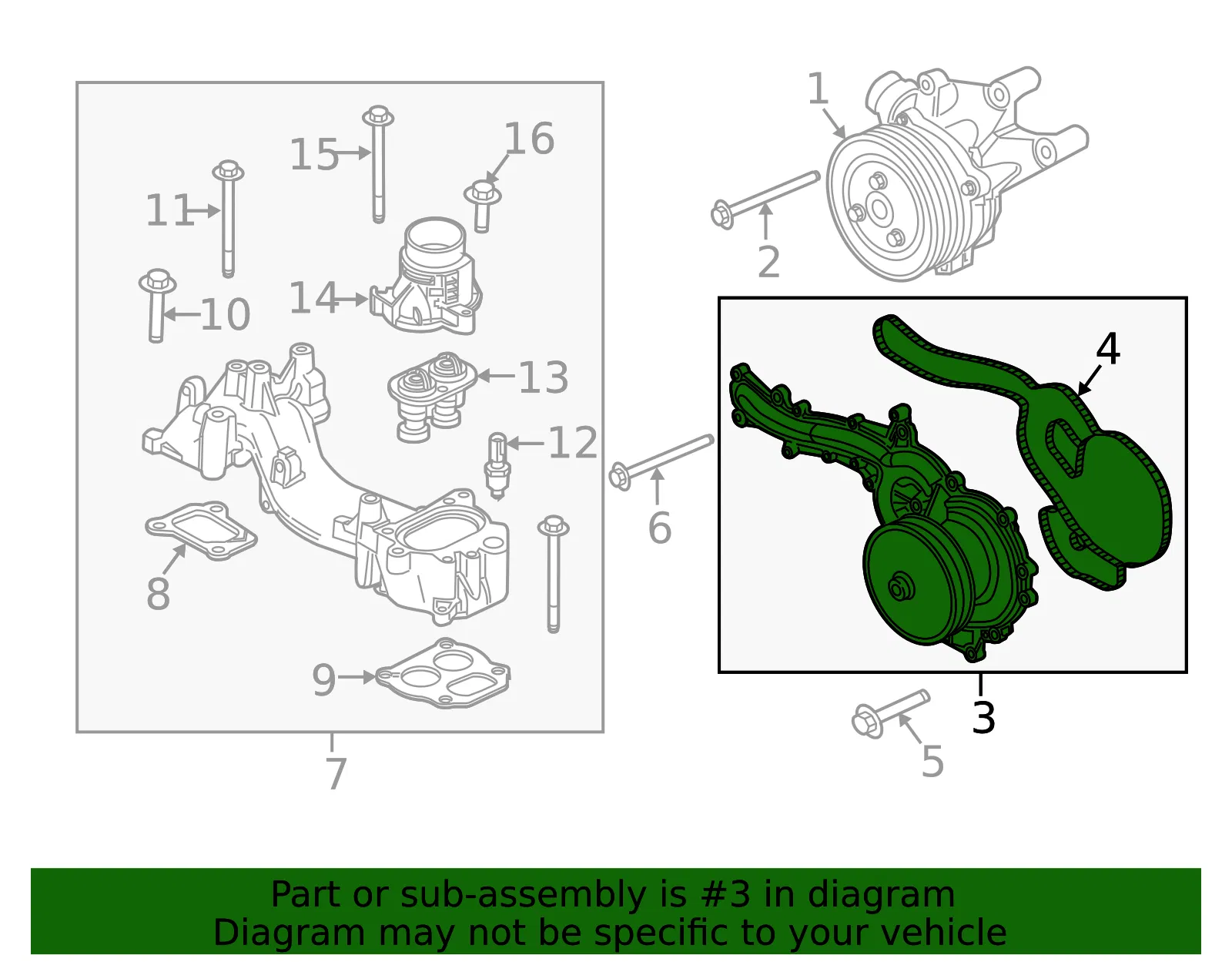 Engine Water Pump - Ford (lc3z8501b) - view 5