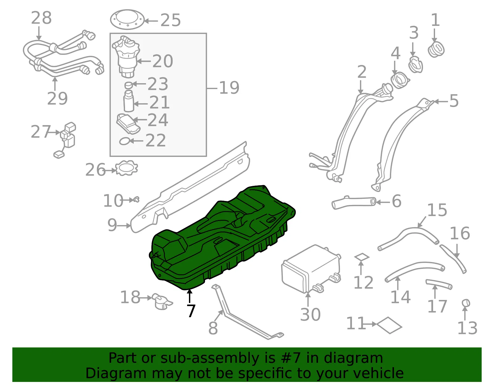 Fuel Tank - Mazda (lf3742110a) - view 2