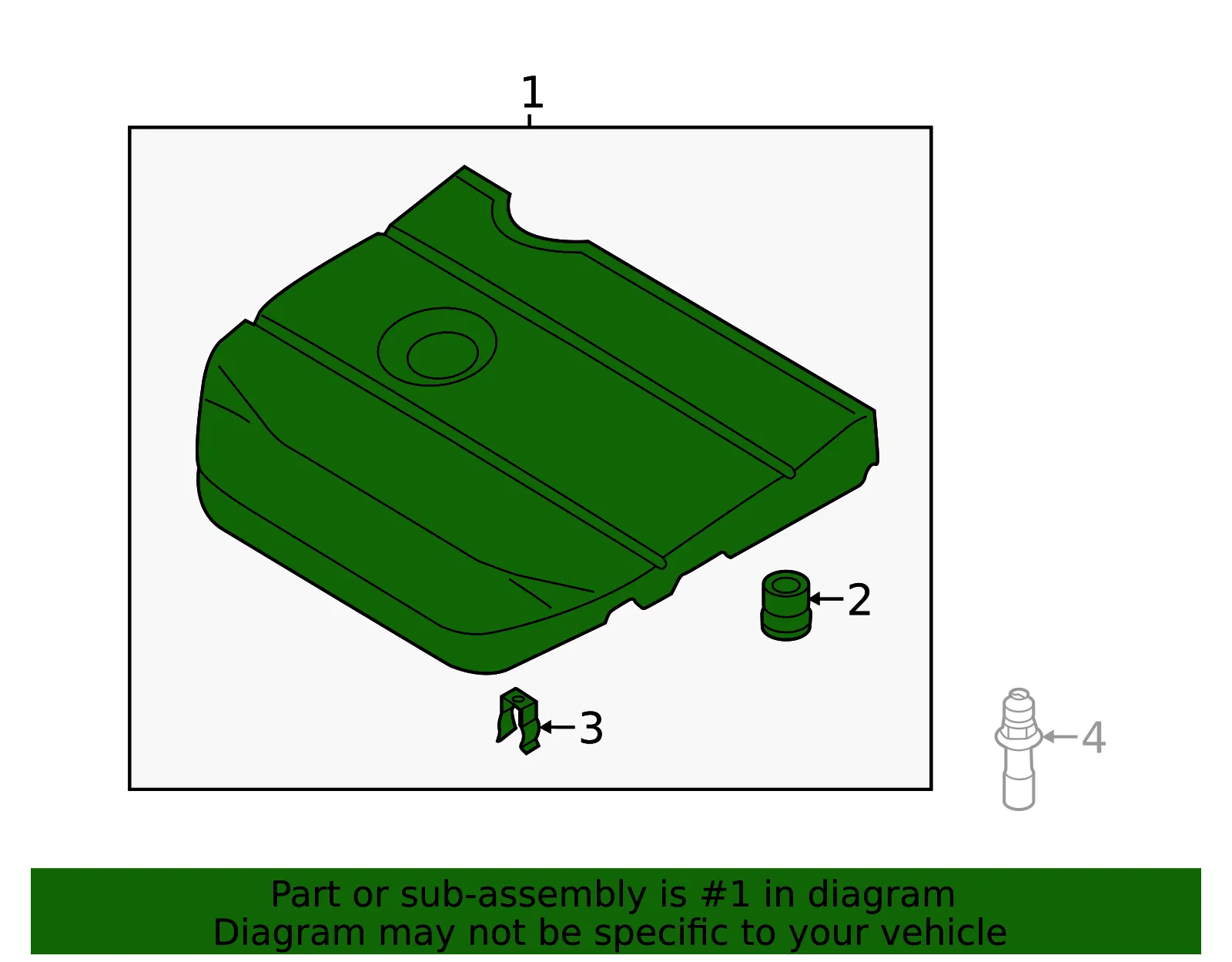 Engine Cover - Mazda (lf96102f0c) - view 2