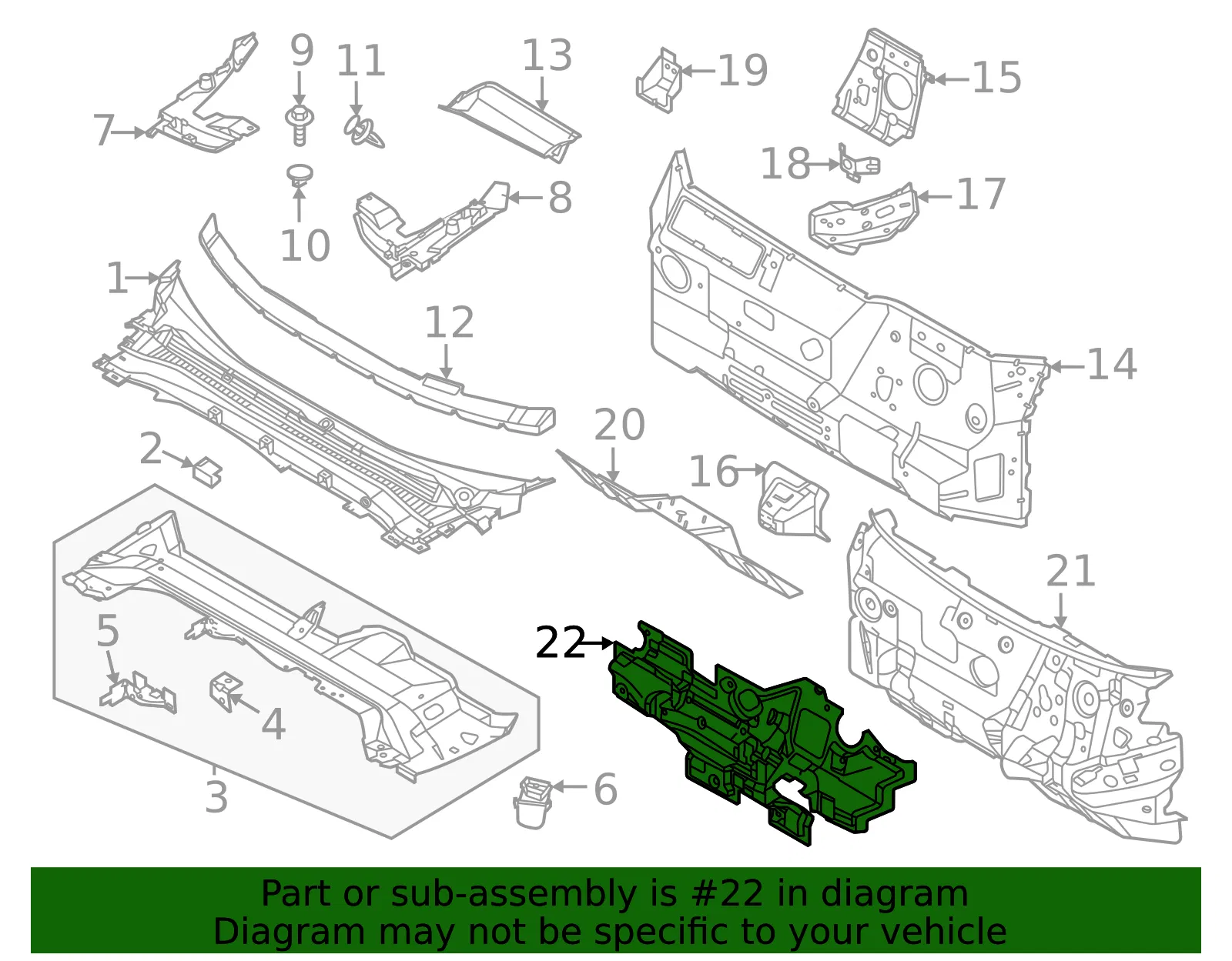 Engine Compartment Insulation - Ford (lj8z5801588d) - view 3