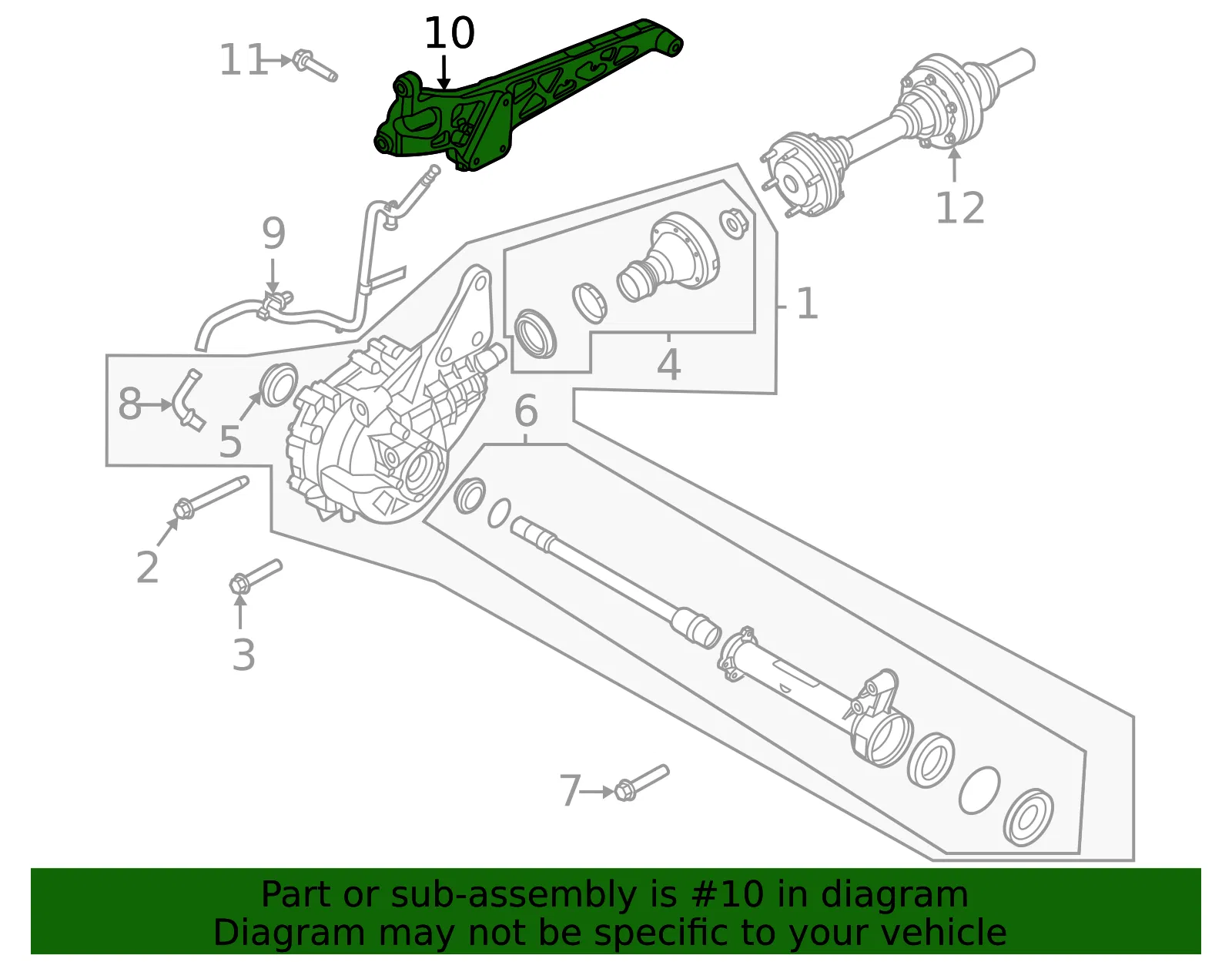 Differential Mount - Ford (lk4z3085a) - view 6