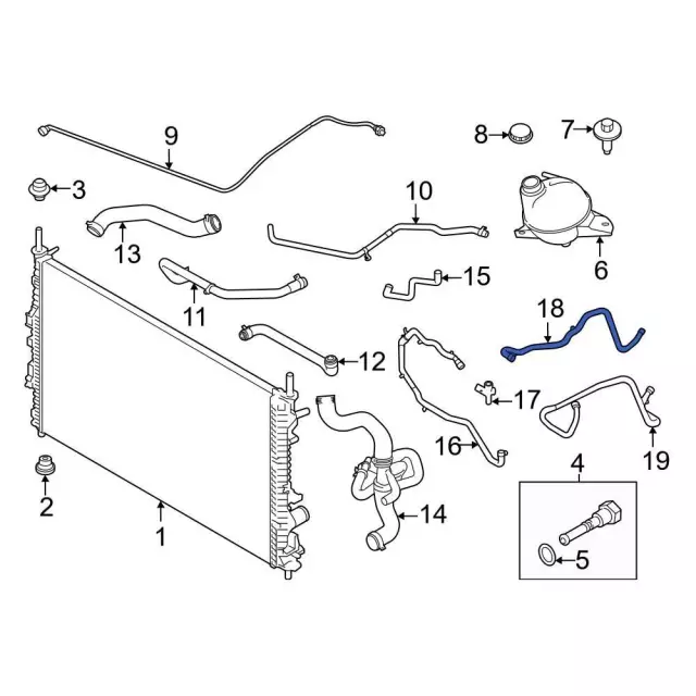 Engine Coolant Pipe - Ford (lk4z7890f) - view 2