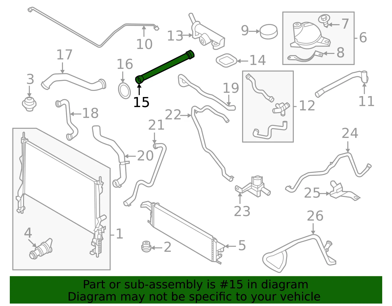 Engine Coolant Pipe - Ford (lk4z7890f) - view 5